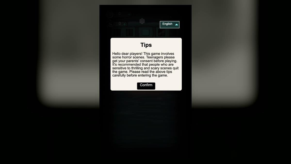 Age and horror-content notice