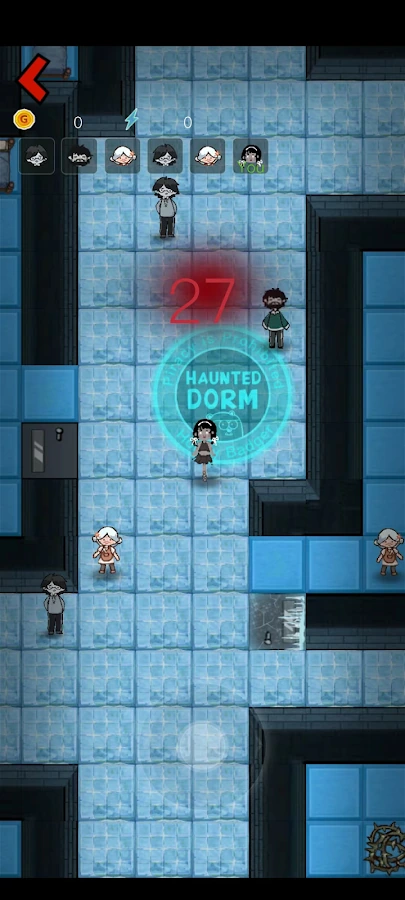Haunted Dorm Ice and Snow Map hallway before players choose rooms